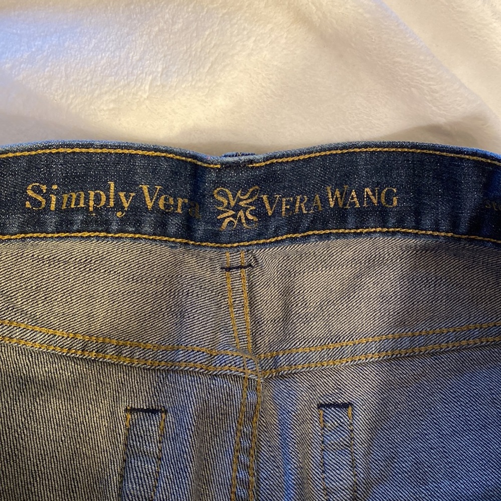 Simply Vera Wang Zipper Pocket Denim Blue Jeans - Picture 8 of 10